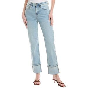Kenneth Cole Womens Nu Wash Straight Jean, Blue